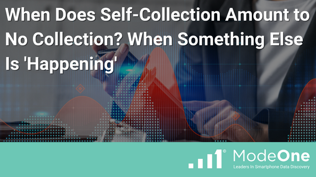 When Does Self-Collection Amount to No Collection? When Something Else Is ‘Happening’