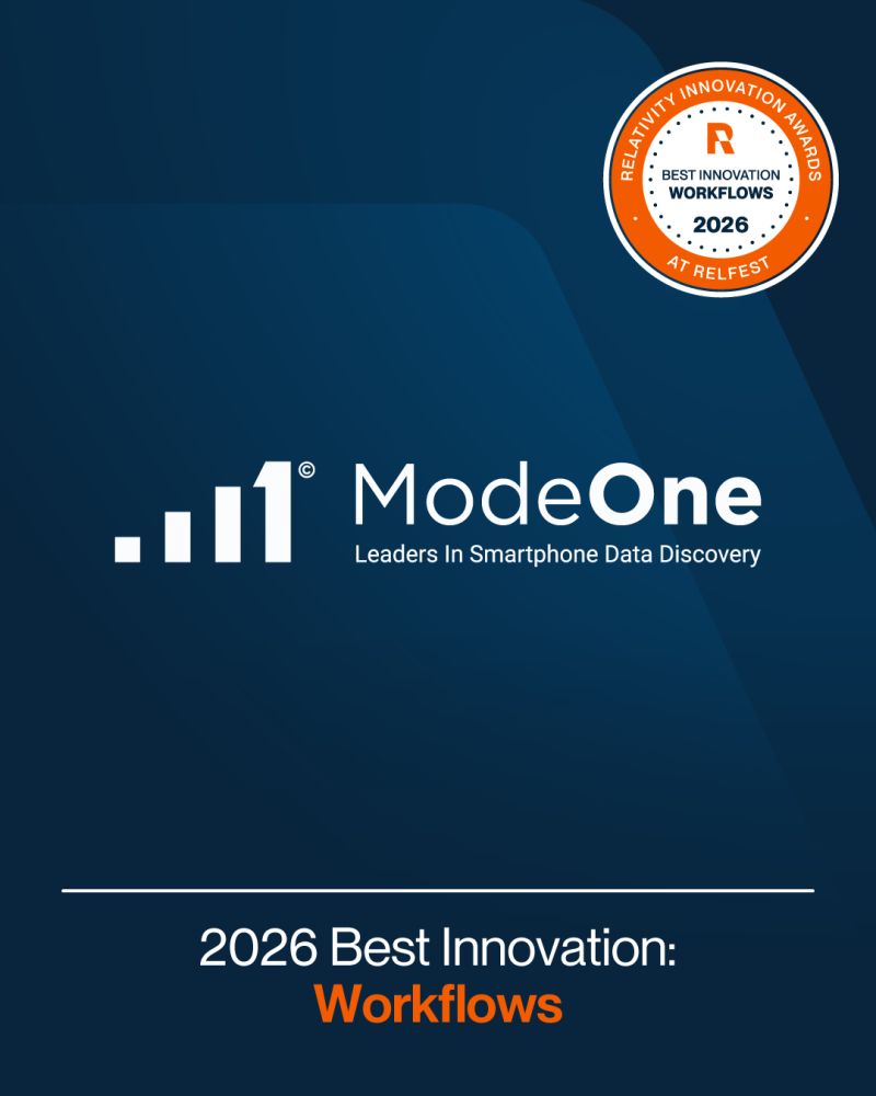 ModeOne, 2026 Relativity Innovation Awards winner, Best Innovation: Workflows