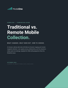 Traditional vs. Remote Mobile Collection, updated October 2026